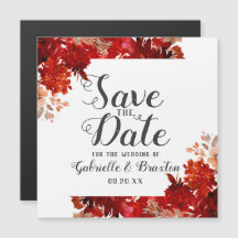 Rustic Beauty Floral Frame Wedding Date