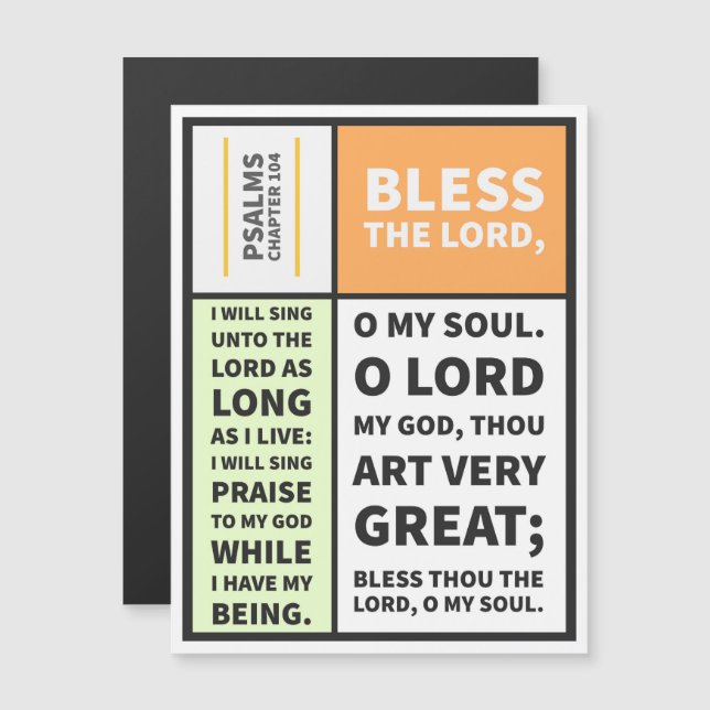 Convite Magnético Salmos Capítulo 104 (Frente/Verso)