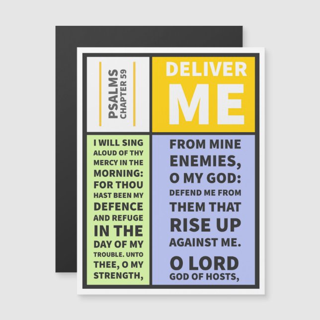 Convite Magnético Salmos Capítulo 59 (Frente/Verso)