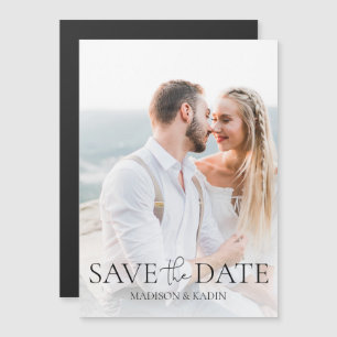 Convite Magnético Salvar Data de Casamento Foto de Noivado Roteiro E