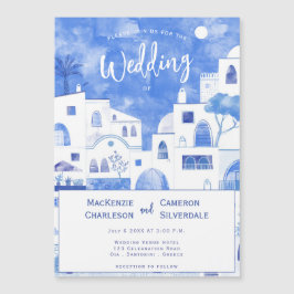 Convite Magnético Santorini Wedding