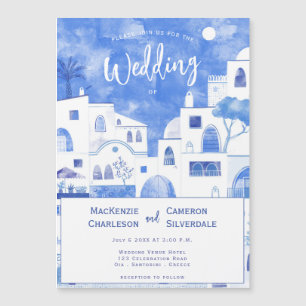 Convite Magnético Santorini Wedding