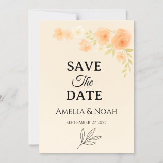 Convite Magnético Save The Date Card | Elegant Minimalist Design |