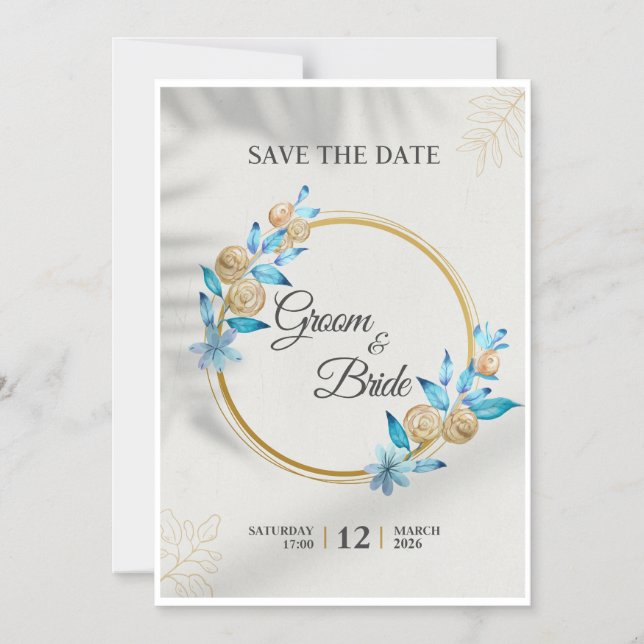 Convite Magnético save the date greetings (Frente)