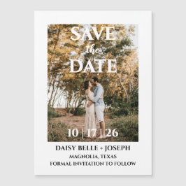 Convite Magnético Save The Date Photo Thin Magnetic Card