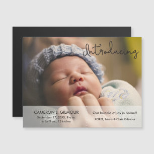 Convite Magnético Script de Introdução ao Anúncio de Nascimento