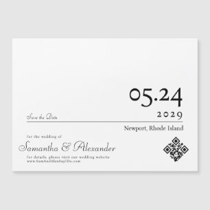 Convite Magnético Scripts Simples Chic Não Fotografar Casamento Salv