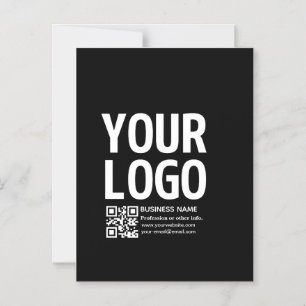 Convite Magnético Seu logotipo com código QR e texto editáveis
