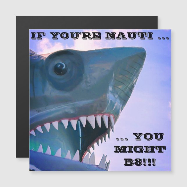 CONVITE MAGNÉTICO SHARK CRUISE DOOR MAGNET (Frente/Verso)