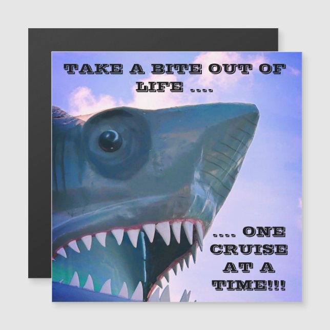 CONVITE MAGNÉTICO SHARK CRUISE DOOR MAGNET (Frente/Verso)