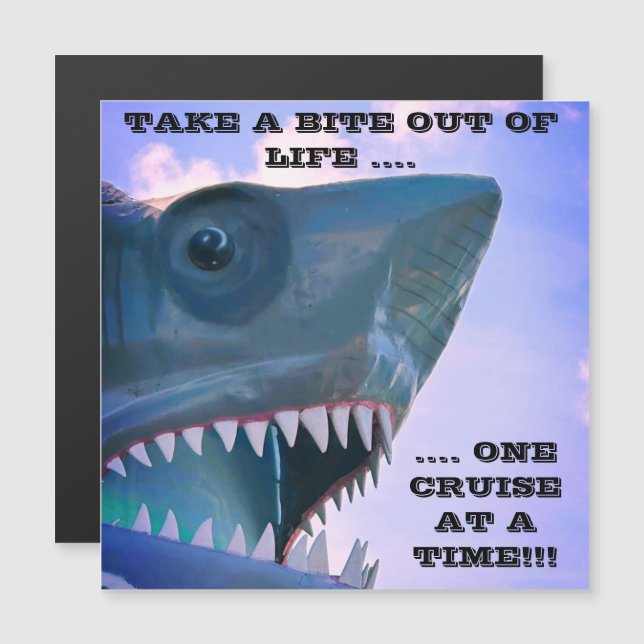 CONVITE MAGNÉTICO SHARK CRUISE DOOR MAGNET (Frente/Verso)