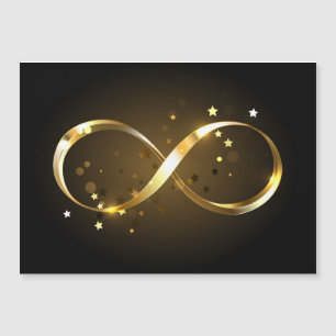 Convite Magnético Símbolo de Infinito Dourado