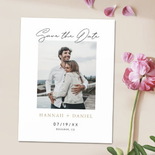 Convite Magnético Simples casamento personalizado de fotos moderno S