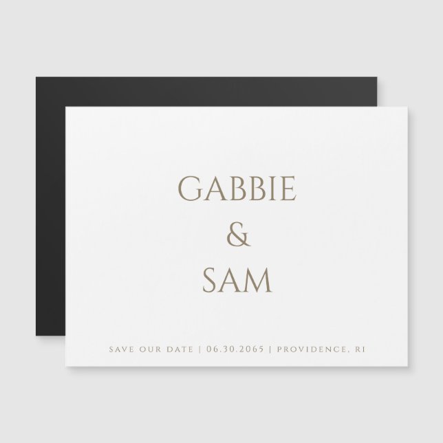 Convite Magnético Simplicity Wedding Save our Date (Frente/Verso)