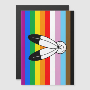 Convite Magnético Sinalizador do Orgulho de Progresso LGBTQ+ com Doi