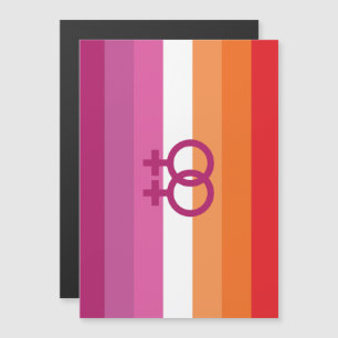 Convite Magnético Sinalizador do Orgulho Lésbico WLW (Sunset)