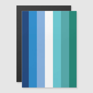 Convite Magnético Sinalizador do Orgulho Masculino Gay (Azure)