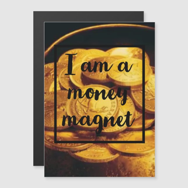 Convite Magnético Sou um ímã de dinheiro! (Frente/Verso)
