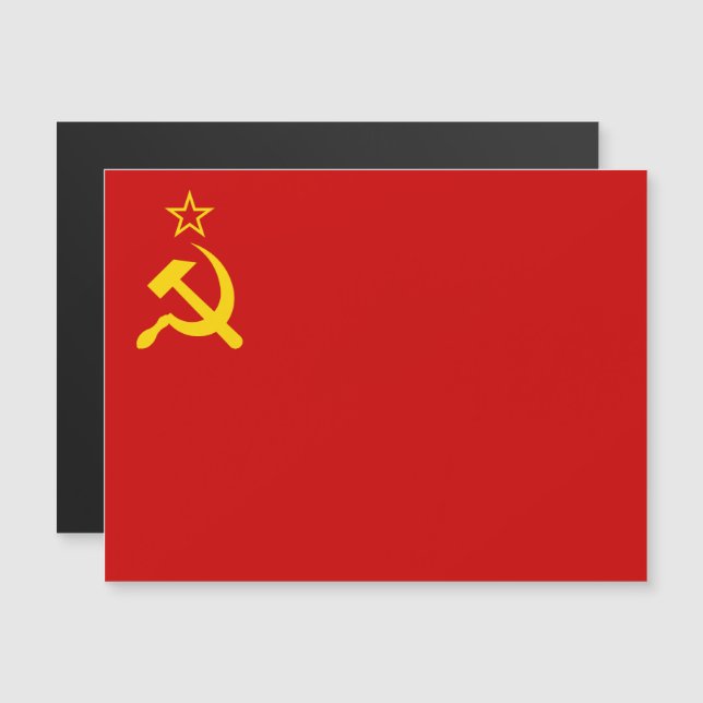 Convite Magnético Soviet Union Flag, USSR, CCCP, Communism, Lenin (Frente/Verso)