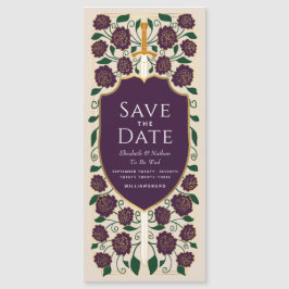 Convite Magnético Sword & Shield Medieval Fantasy Salve a Data