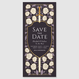 Convite Magnético Sword & Shield Medieval Fantasy Salve a Data