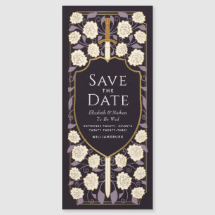 Convite Magnético Sword & Shield Medieval Fantasy Salve a Data