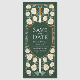 Convite Magnético Sword & Shield Medieval Fantasy Salve a Data