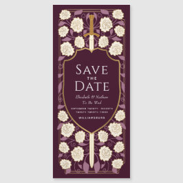 Convite Magnético Sword & Shield Medieval Fantasy Salve a Data