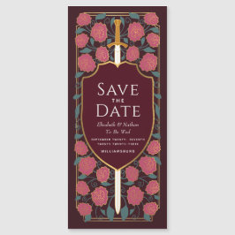 Convite Magnético Sword & Shield Medieval Fantasy Salve a Data