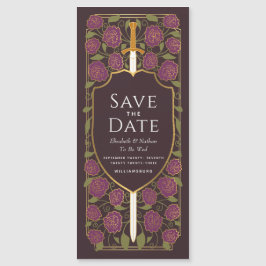 Convite Magnético Sword & Shield Medieval Fantasy Salve a Data