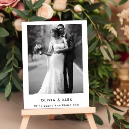 Convite Magnético Texto e Foto Elegante Simples | Salvar a data