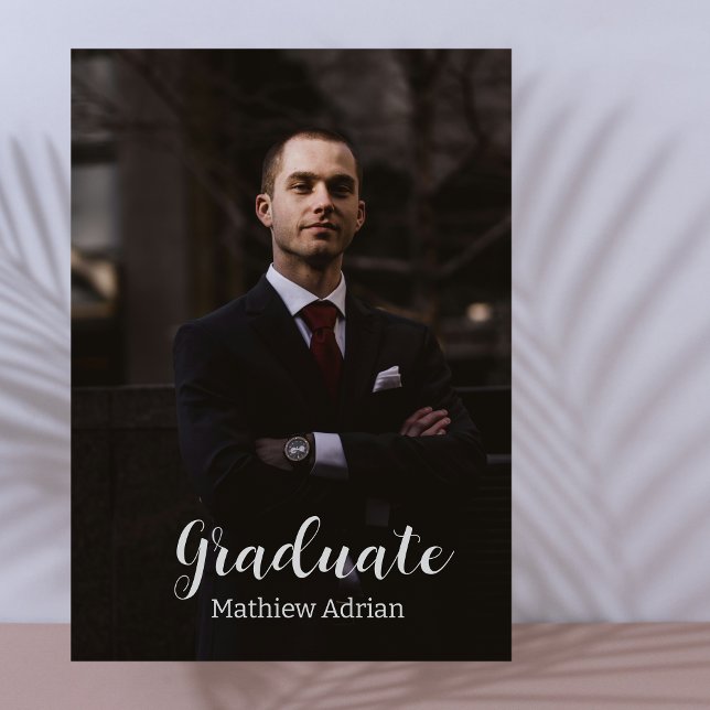 Convite Magnético Thin Magnetic graduation announcement Card (Criador carregado)