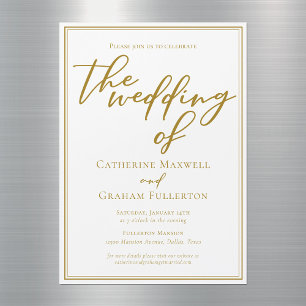 Convite Magnético Tipografia Chic