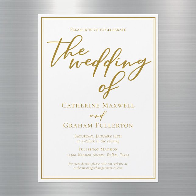 Convite Magnético Tipografia Chic (Criador carregado)