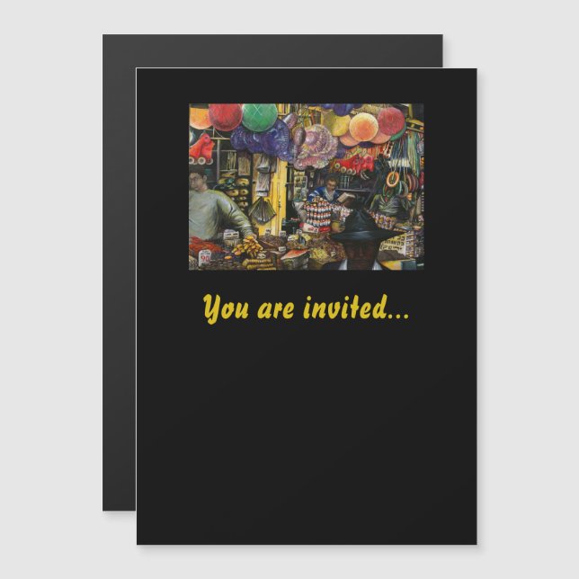 Convite Magnético Tradições do Comércio Antigo, Jerusalém (Frente/Verso)