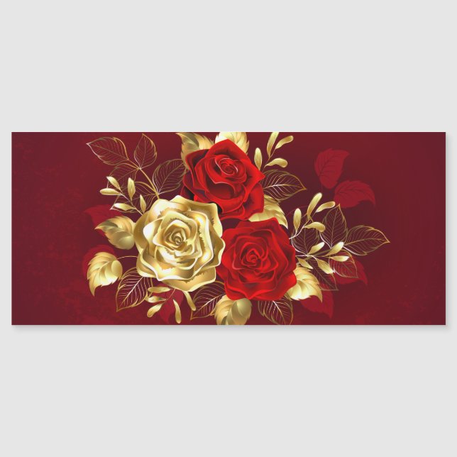 Convite Magnético Três Rosas de joalharia (Frente)