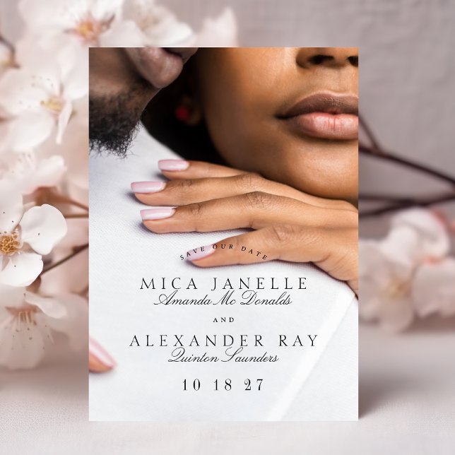 Convite Magnético Tuxedo preto clássico formal Salvar a data (Criador carregado)