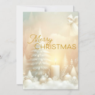 Convite Magnético Uma Fantasia de Anjo de Natal em Paisagem Nevada