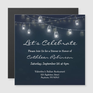 Convite Magnético Vamos Celebrar Janto Mason Jar Lights