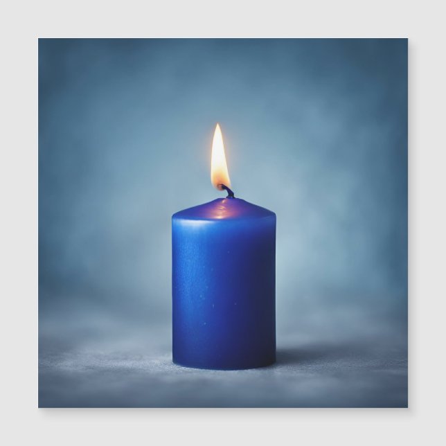 Convite Magnético Vela Azul (Frente)