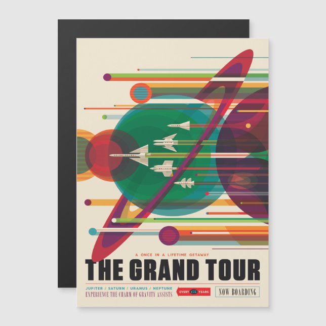 Convite Magnético Viagem Sci-Fi Ad, Grande Tour (Frente/Verso)