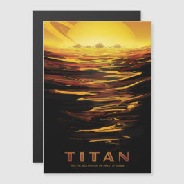 Convite Magnético Viagem Sci-Fi Ad, Lua Titã