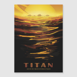 Convite Magnético Viagem Sci-Fi Ad, Lua Titã