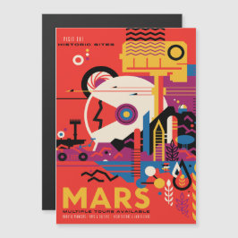 Convite Magnético Viagem Sci-Fi Ad, Planeta Marte