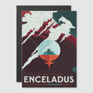 Convite Magnético Viagem Sci-Fi, Moon Enceladus