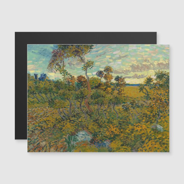 Convite Magnético Vincent Van Gogh, Sunset Em Montmajour (Frente/Verso)