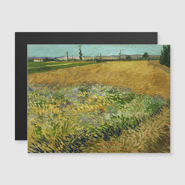 Convite Magnético Vincent Van Gogh, Wheatfield, Korenveld (Frente/Verso)