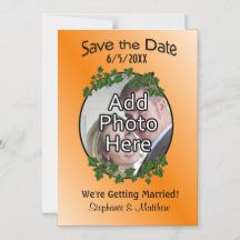 Vinhas de outono Guardar a data com fotografia