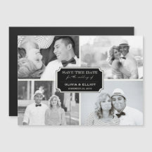 Vintage Classic Bookplate Quatro Foto Salvar A Dat