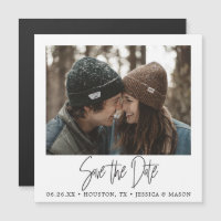 Vintage Photo Wedding Save The Date Magnets